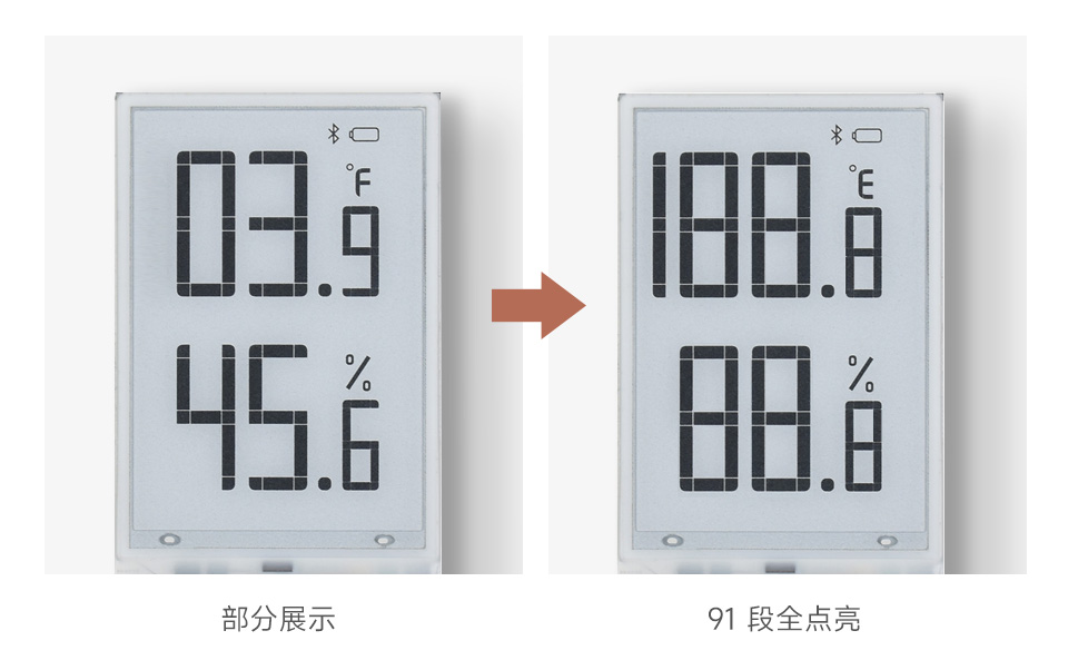 1.9英寸91段码墨水屏裸屏