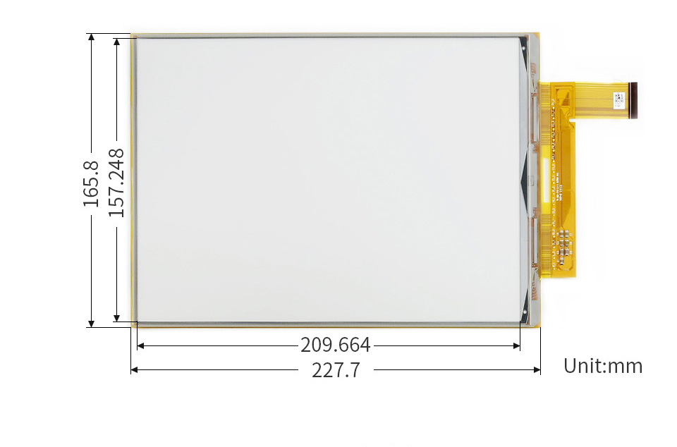 10.3英寸电子墨水屏尺寸