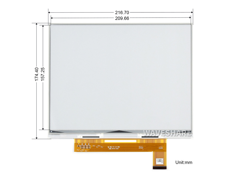 10.3英寸电子墨水屏尺寸