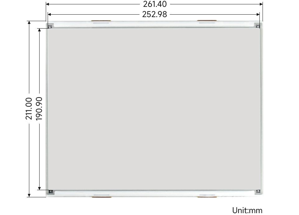 12.48 英寸电子墨水屏尺寸