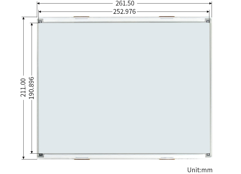 12.48英寸电子墨水屏尺寸