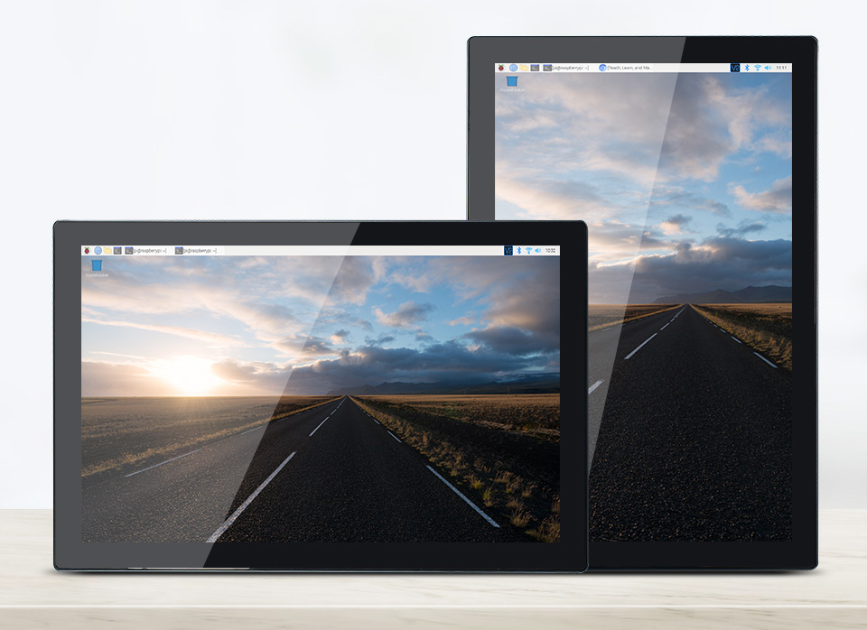 树莓派 3A+ 13.3 英寸智能魔镜支持横屏竖屏切换