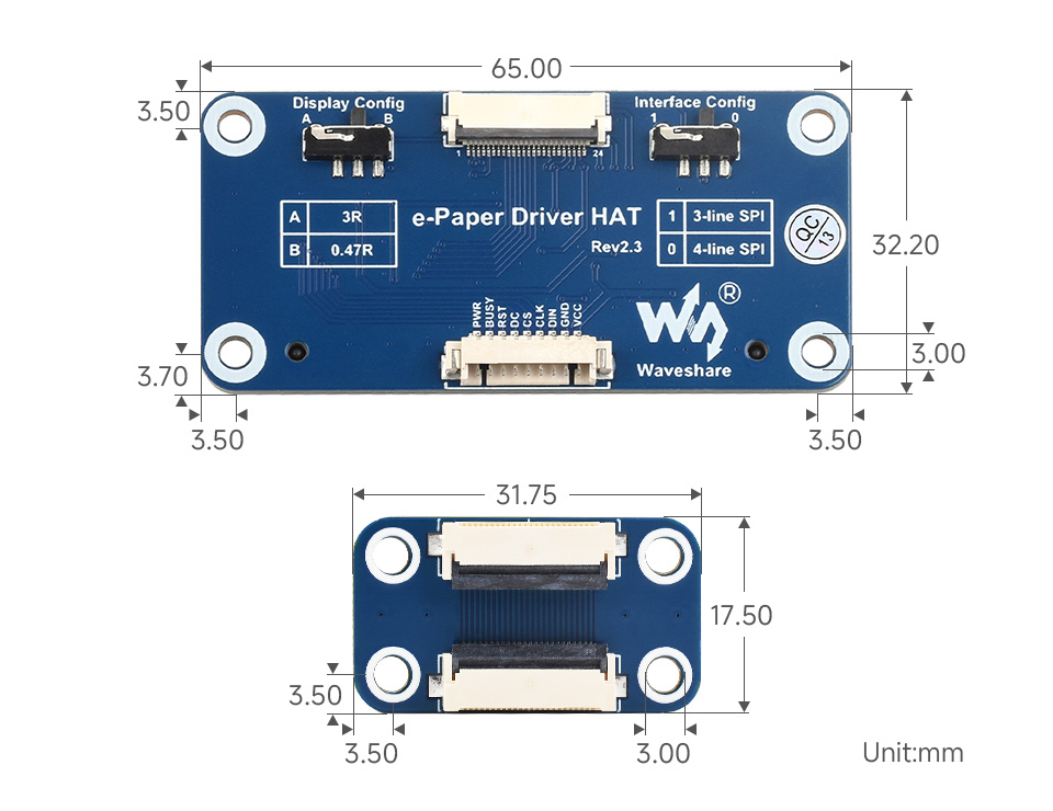 13.3 英寸电子墨水屏贴合屏产品尺寸