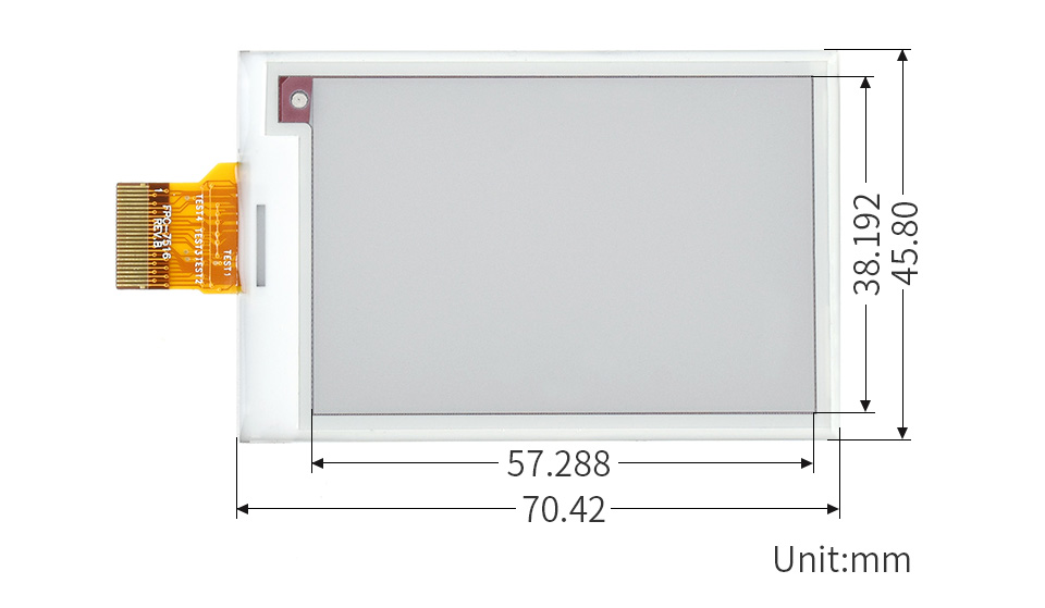 2.7英寸电子墨水屏尺寸
