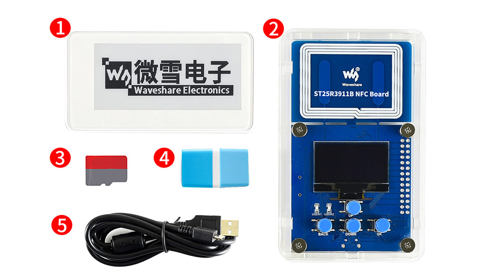 2.9inch NFC e-Paper Eval Kit 配置清单