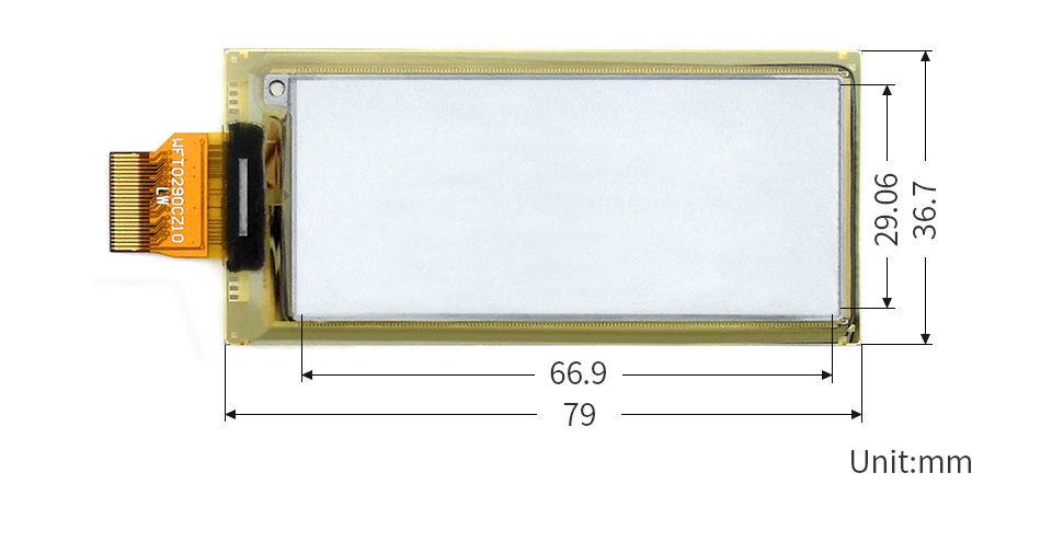 2.9英寸电子墨水屏尺寸