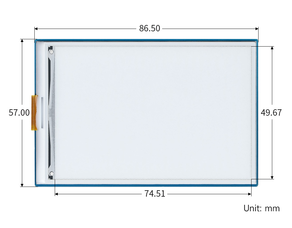 3 英寸电子墨水屏尺寸