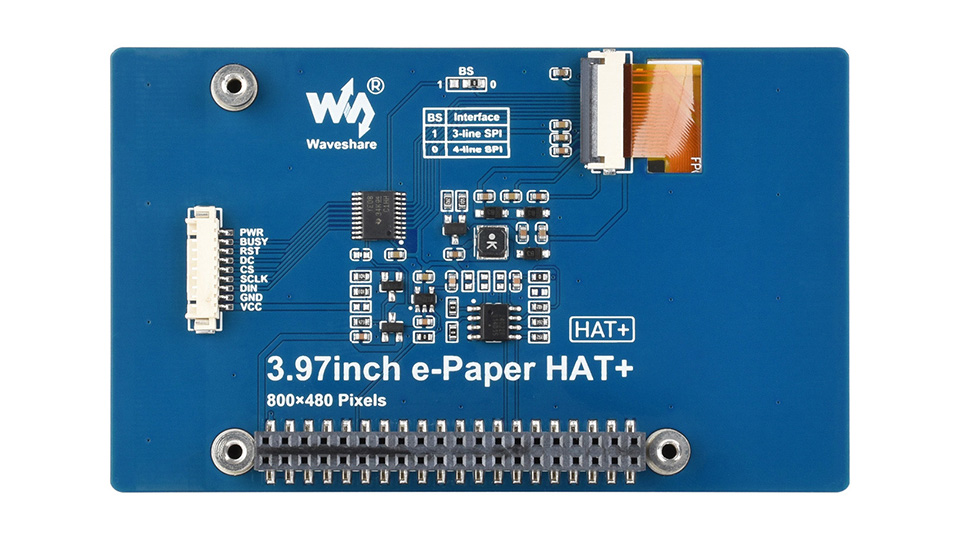 3.97 英寸黑白电子墨水屏带模块版本背面
