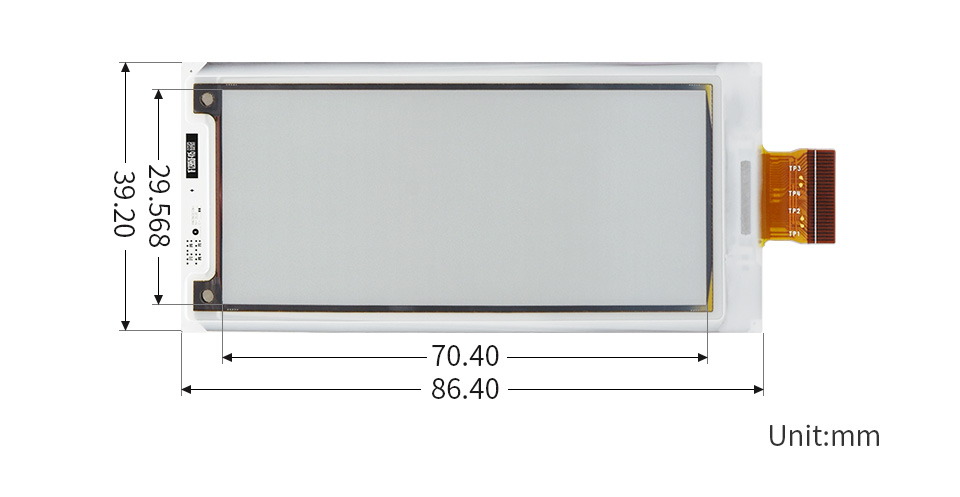 3 英寸电子墨水屏尺寸