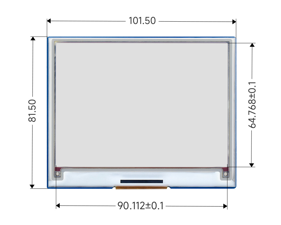 4.37 英寸电子墨水屏尺寸
