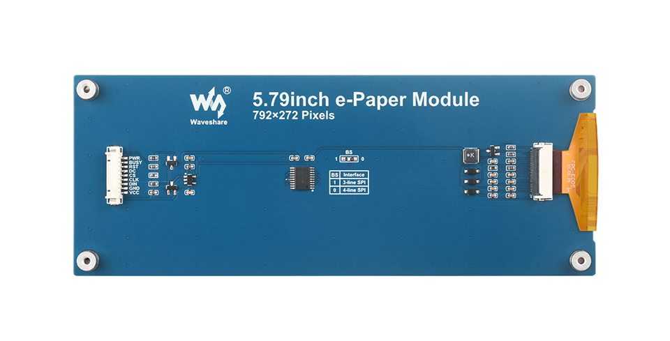 5.79 英寸红黄黑白四色电子墨水屏带模块版本背面
