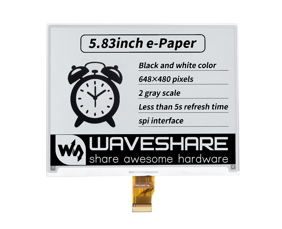 5.83 英寸电子墨水屏