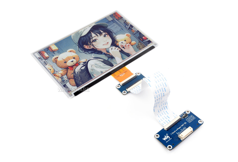 7.3 英寸6彩色墨水屏裸屏主图，屏幕显示效果