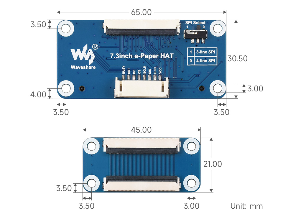 7.3 英寸电子墨水屏尺寸