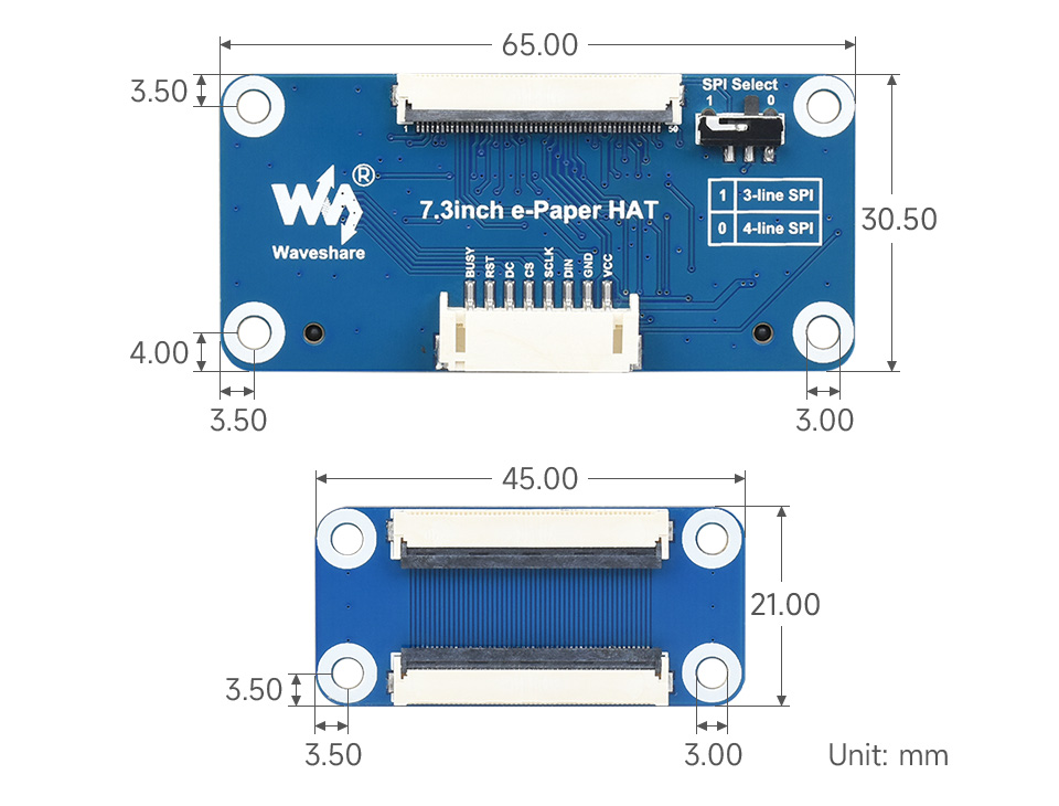 7.3 英寸电子墨水屏尺寸