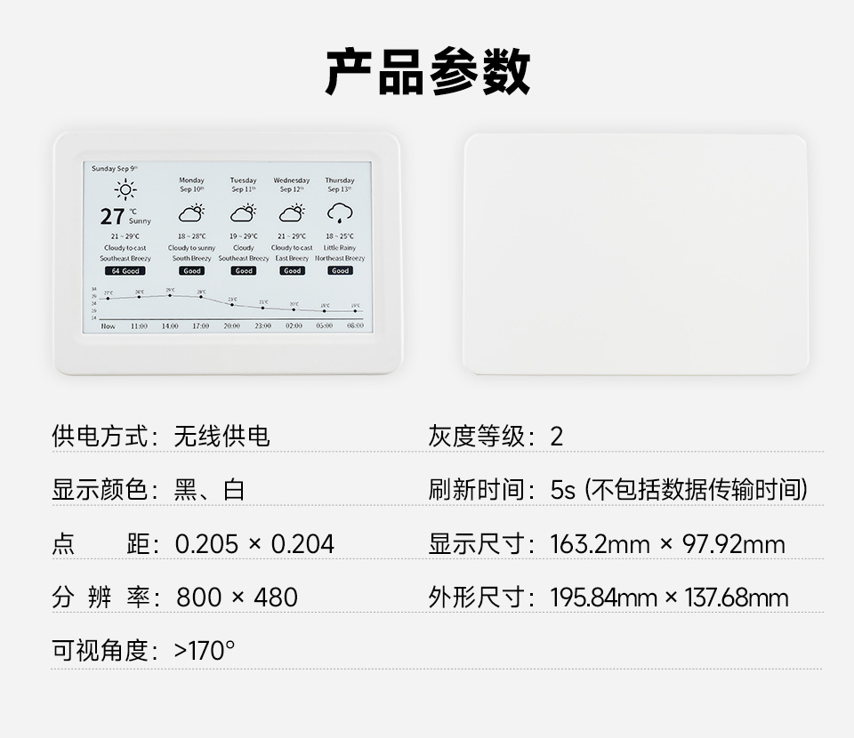7.5 英寸无源 NFC 电子墨水屏