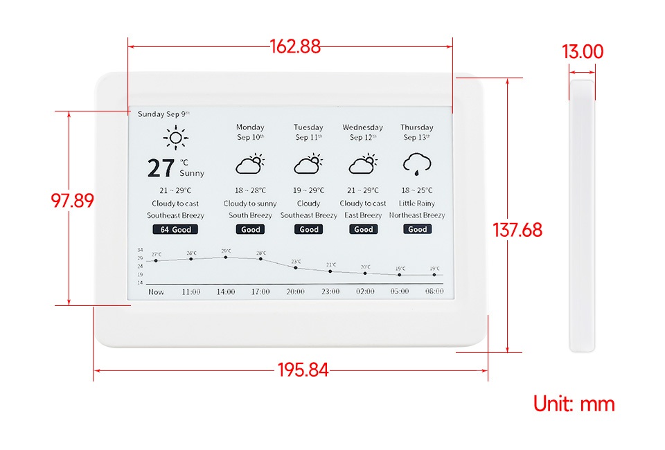 7.5 英寸无源 NFC 电子墨水屏