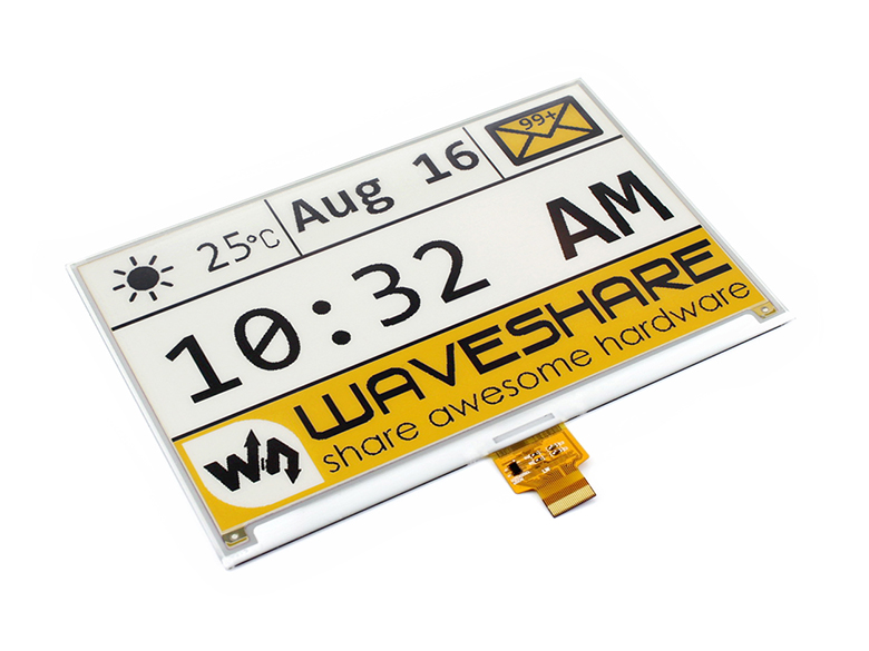 WF0583CZ09 7.5inch e-Paper (C) 墨水屏画面显示效果