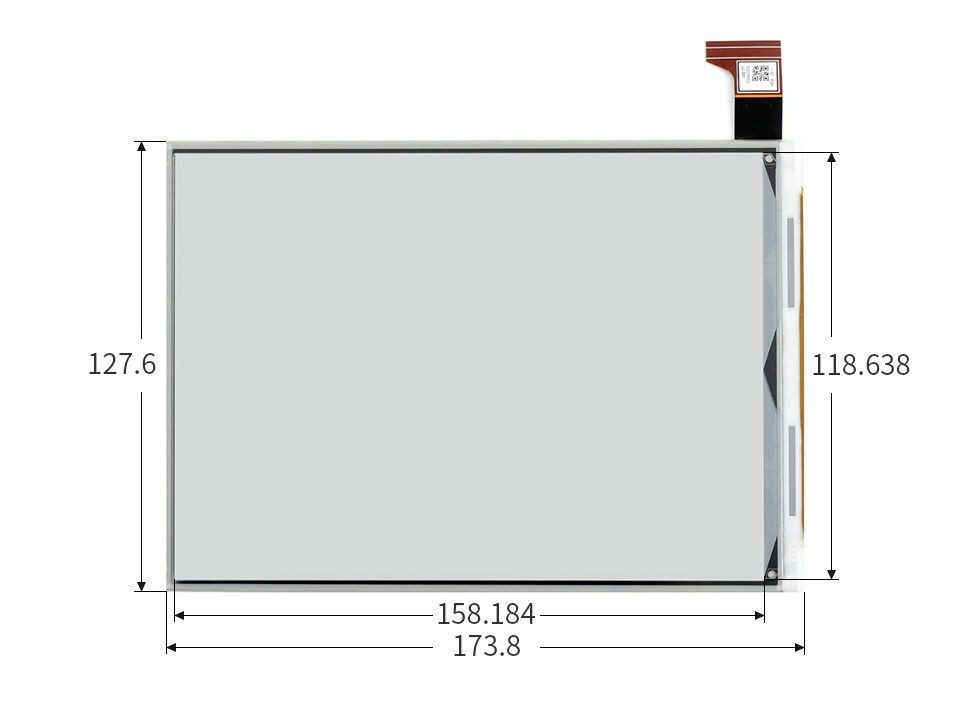 7.8英寸电子墨水屏尺寸