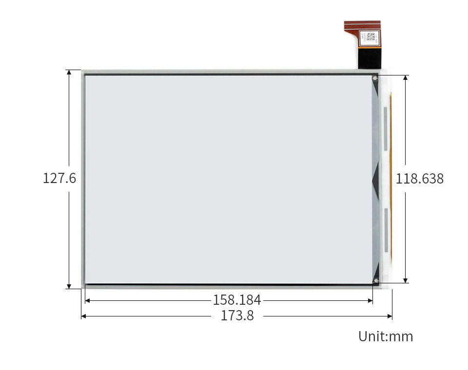 7.8英寸电子墨水屏尺寸