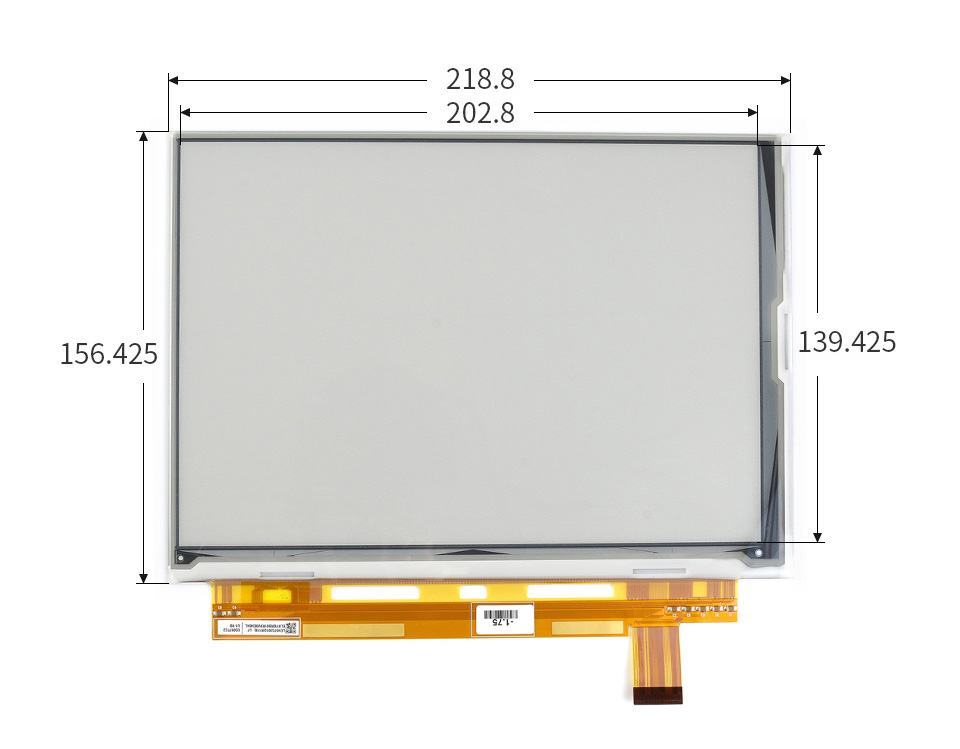 9.7寸电子墨水屏尺寸