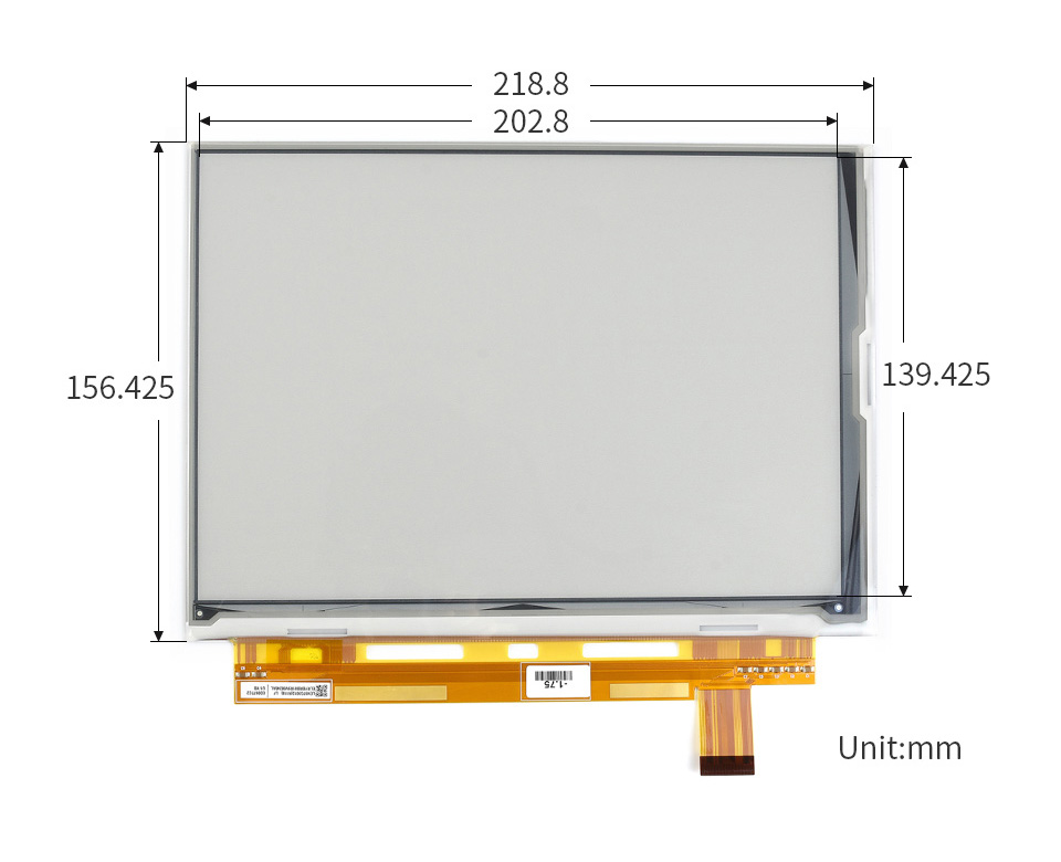 9.7寸电子墨水屏尺寸
