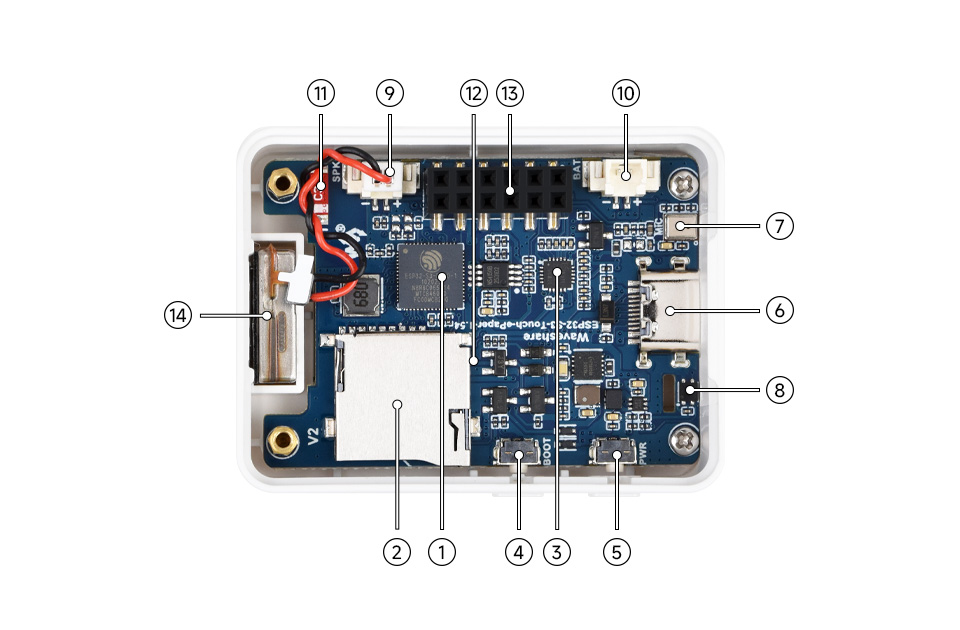 ESP32-S3 1.54 英寸墨水屏 AIoT 开发板资源简介