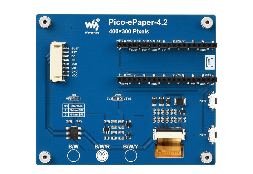 4.2 英寸 LCD Pico 扩展板 SPI 控制接口