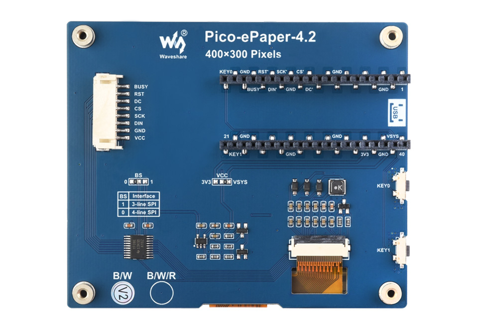 4.2 英寸 LCD Pico 扩展板 SPI 控制接口