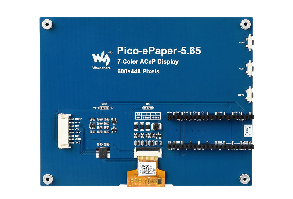 5.65英寸 LCD Pico 扩展板SPI控制接口