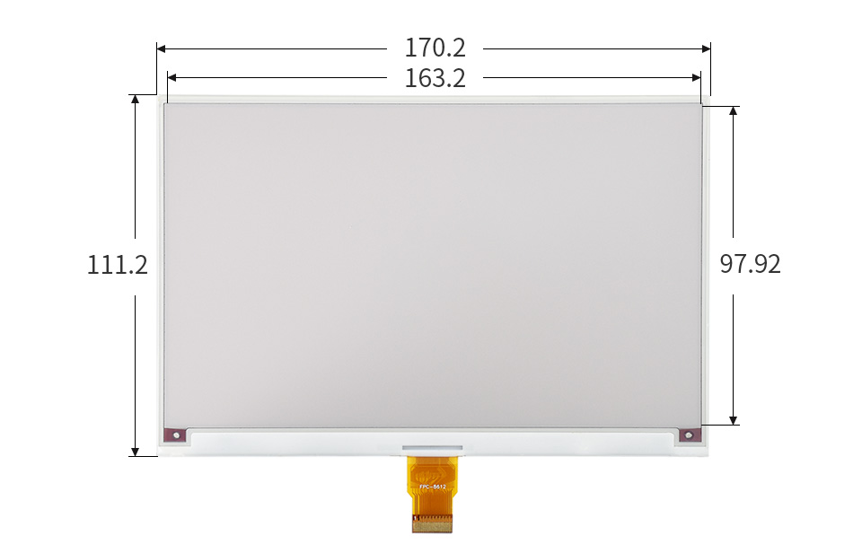 2.66英寸电子墨水屏尺寸