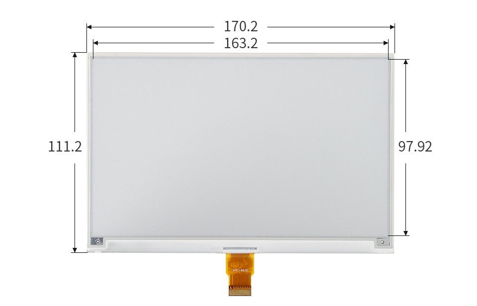 2.66英寸电子墨水屏尺寸