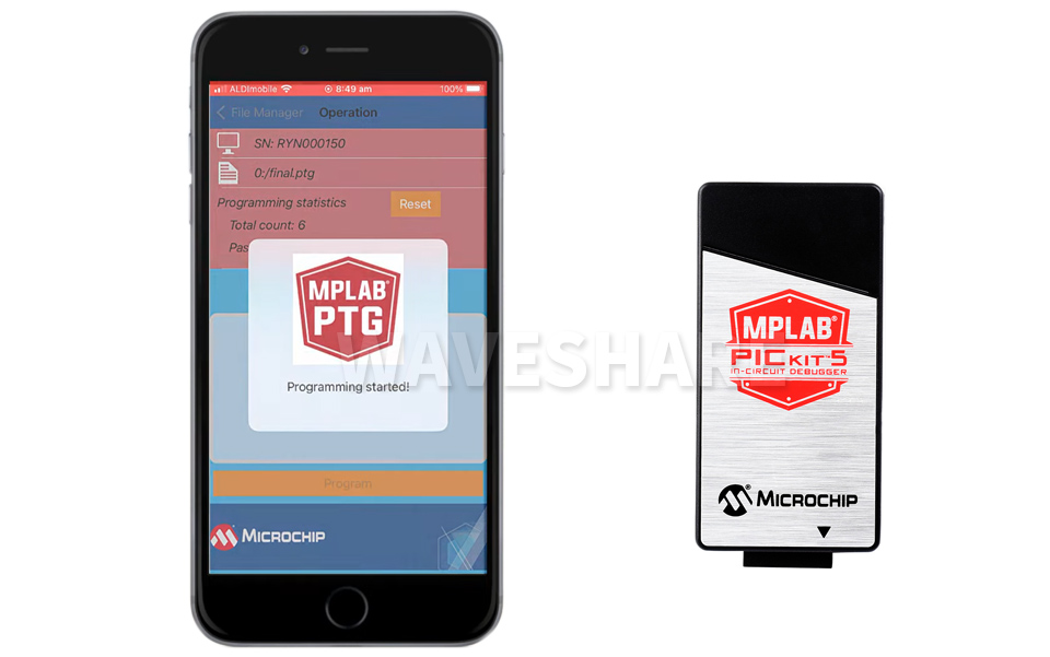 PICkit 5 蓝牙连接烧录器