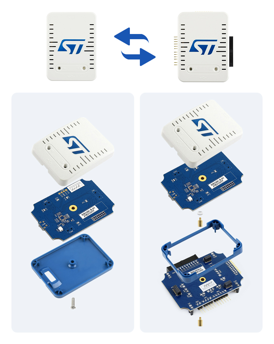 STLINK-V3SET 仿真下载器组装图解