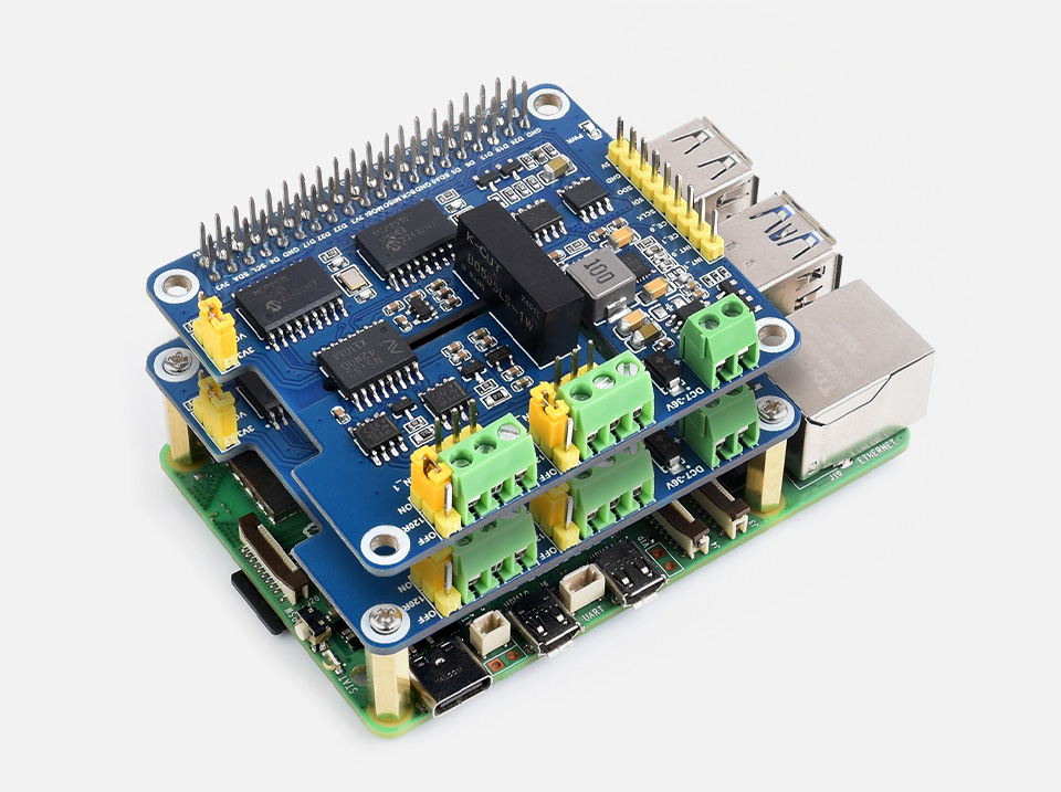 2-CH CAN HAT+支持堆叠扩展使用