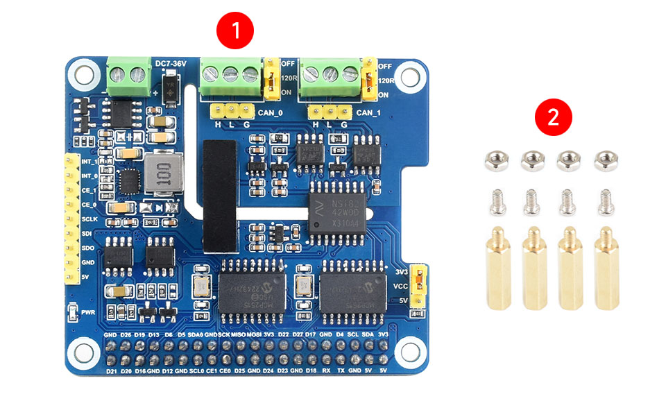 2-CH-CAN-HAT-Plus配置清单