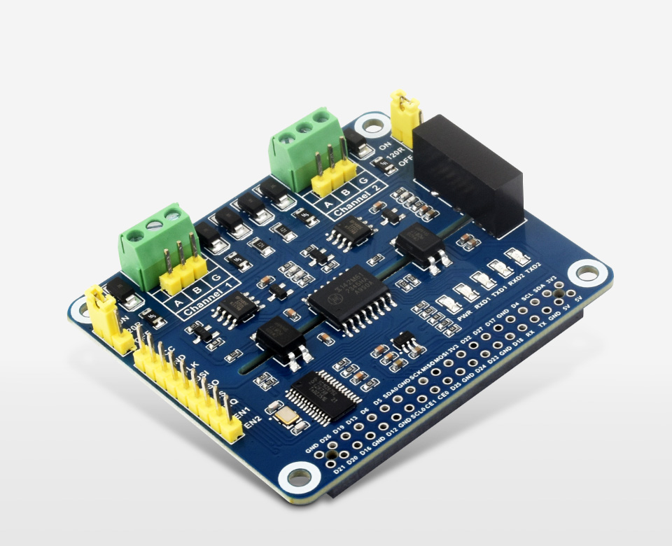 树莓派双通道隔离型RS485 扩展板