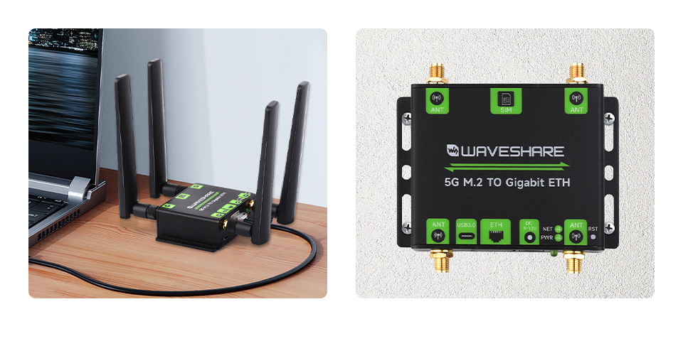 5G M.2 转千兆以太网转换器工业级铝合金磨砂外壳