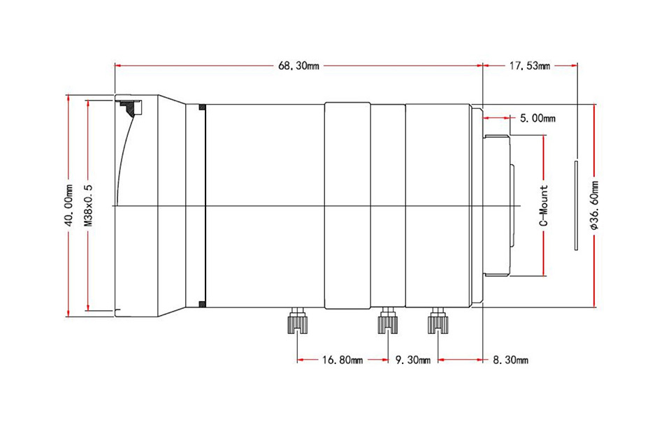 树莓派高清摄像头外形尺寸