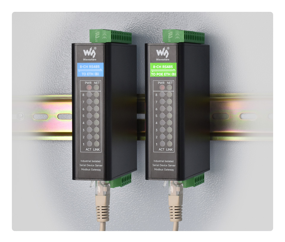 工业隔离 RS485 八串口服务器产品展示