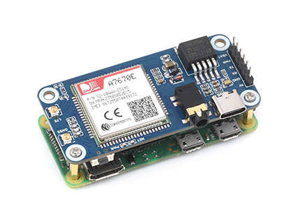 树莓派 Cat-1/GSM/GPRS/GNSS 扩展板接入树莓派 5