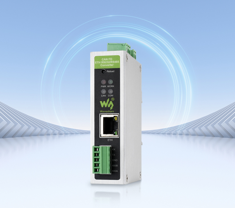 工业级 CAN FD 协议转换器 前视图