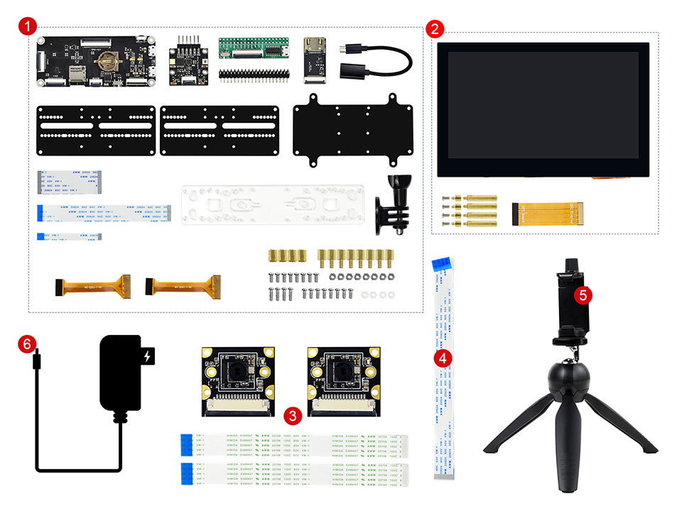 树莓派计算模块双目视觉扩展板配置清单