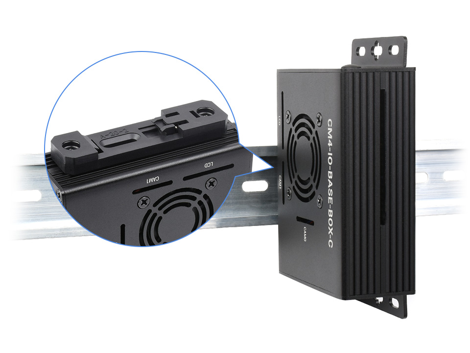 CM4 计算模块迷你主机工业级导轨式设计