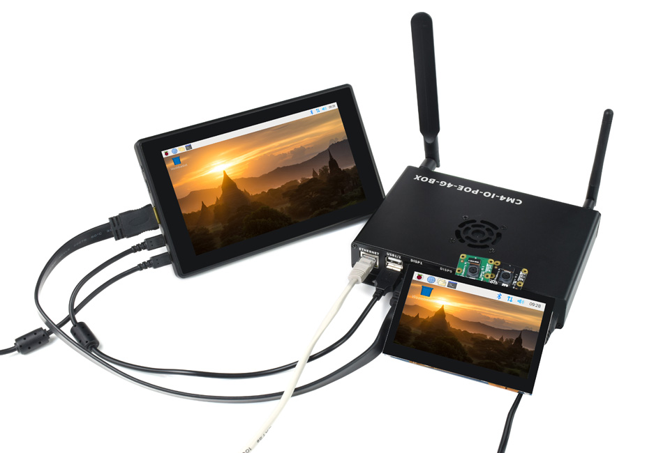 CM4 PoE Board 金属磨砂外壳应用示例