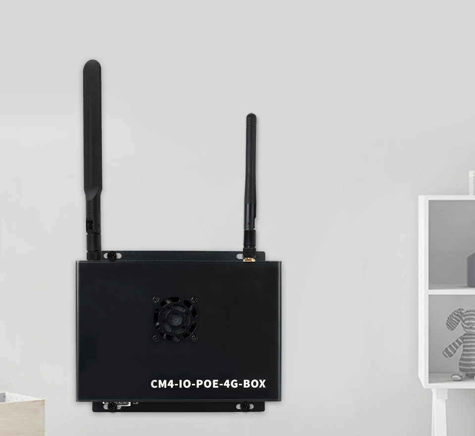 CM4 PoE Board 金属磨砂外壳支持壁挂