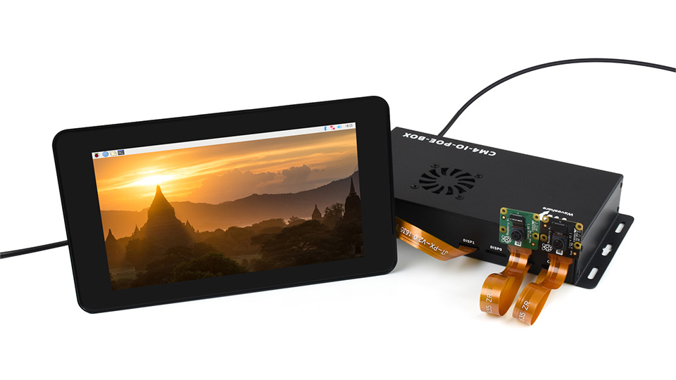 CM4 PoE Board 金属磨砂外壳应用示例