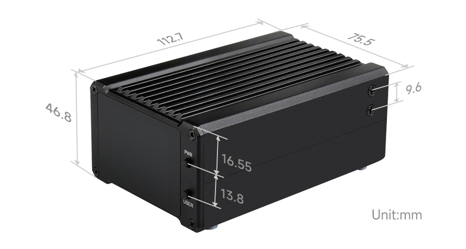 CM4 计算模块 NAS 主机产品尺寸