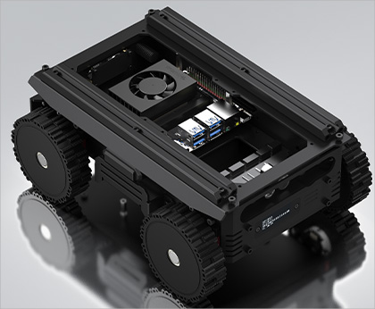 UGV Rover PT AI 机器人，六轮四驱开源移动机器人 360° 灵活云台介绍