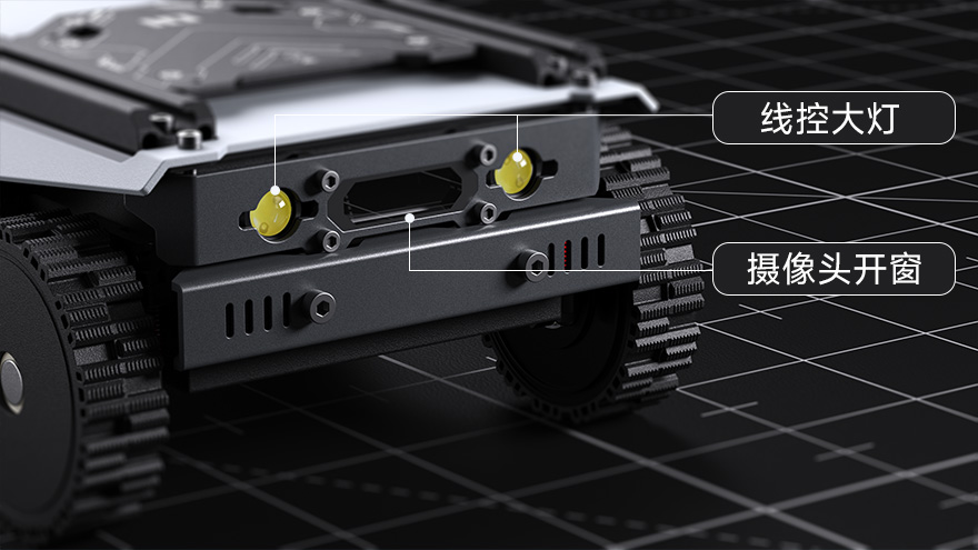 UGV Rover PT AI 机器人，六轮四驱开源移动机器人轻松升级战术扩展